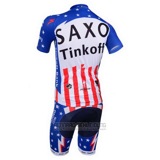 2013 Fahrradbekleidung Tinkoff Saxo Bank Champion Stati Uniti Trikot Kurzarm und Tragerhose - zum Schließen ins Bild klicken